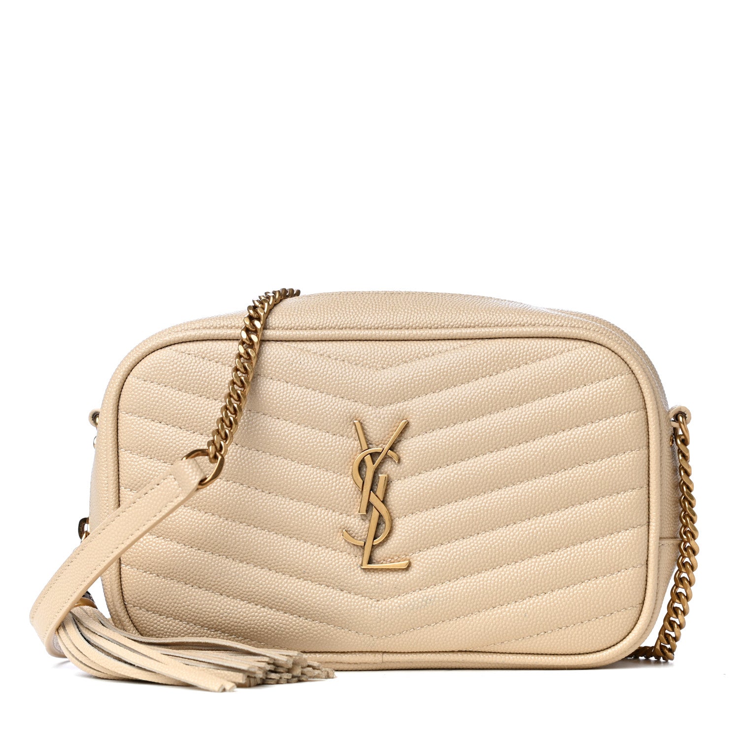 Saint Laurent Grain De Poudre Matelasse Monogram Mini Lou Camera Bag Sea Salt 2 of 8