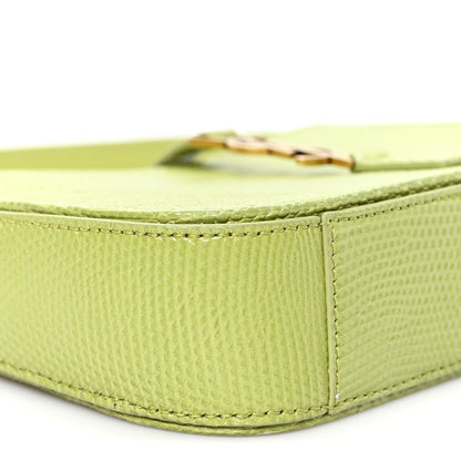 Saint Laurent Calfskin Lizard Embossed Le 5 A 7 Mini Hobo Dull Lime 9 of 10
