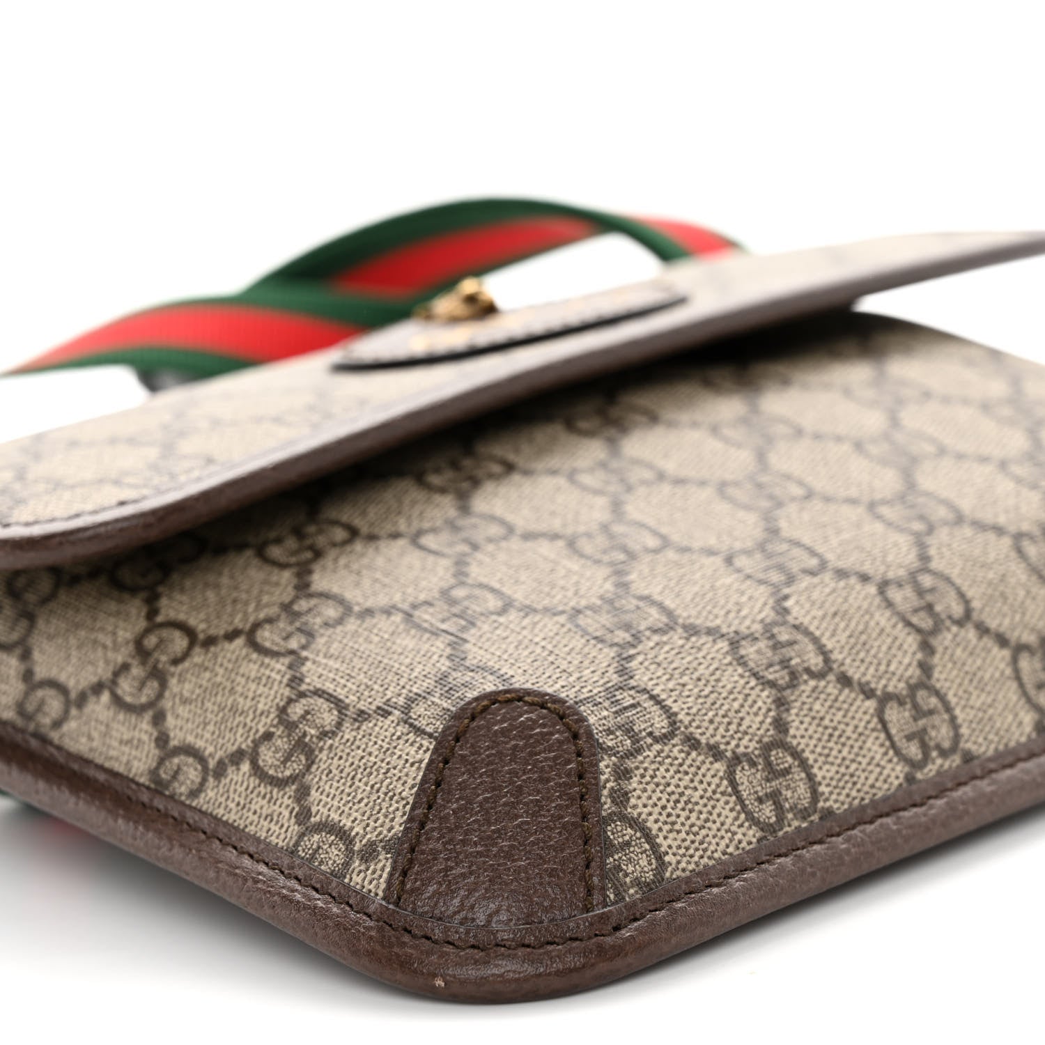 Gucci GG Supreme Monogram Neo Vintage Web Belt Bag Brown 8 of 9