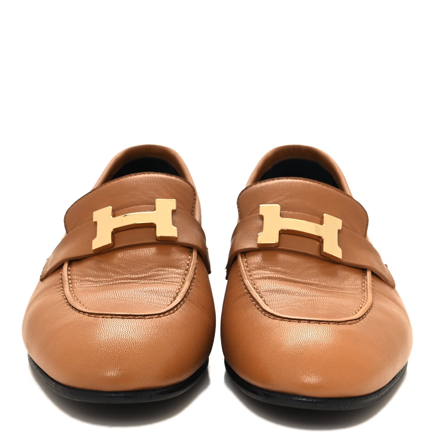 Goatskin Womens Paris Loafers 37 Gold