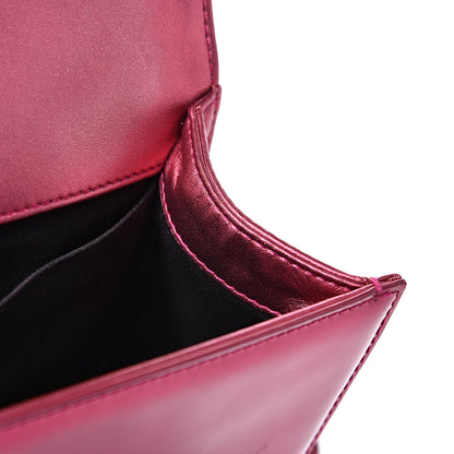 Chanel Metallic Patent Calfskin Quilted Medium Boy Flap Pink 17 of 17