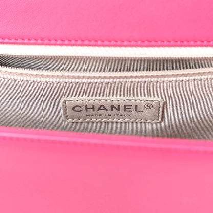 Chanel Lambskin Quilted Large Boy Flap Pink 8 of 10