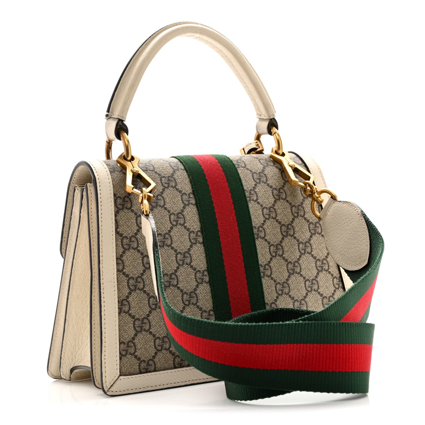 GG Supreme Monogram Small Queen Margaret Top Handle Bag White