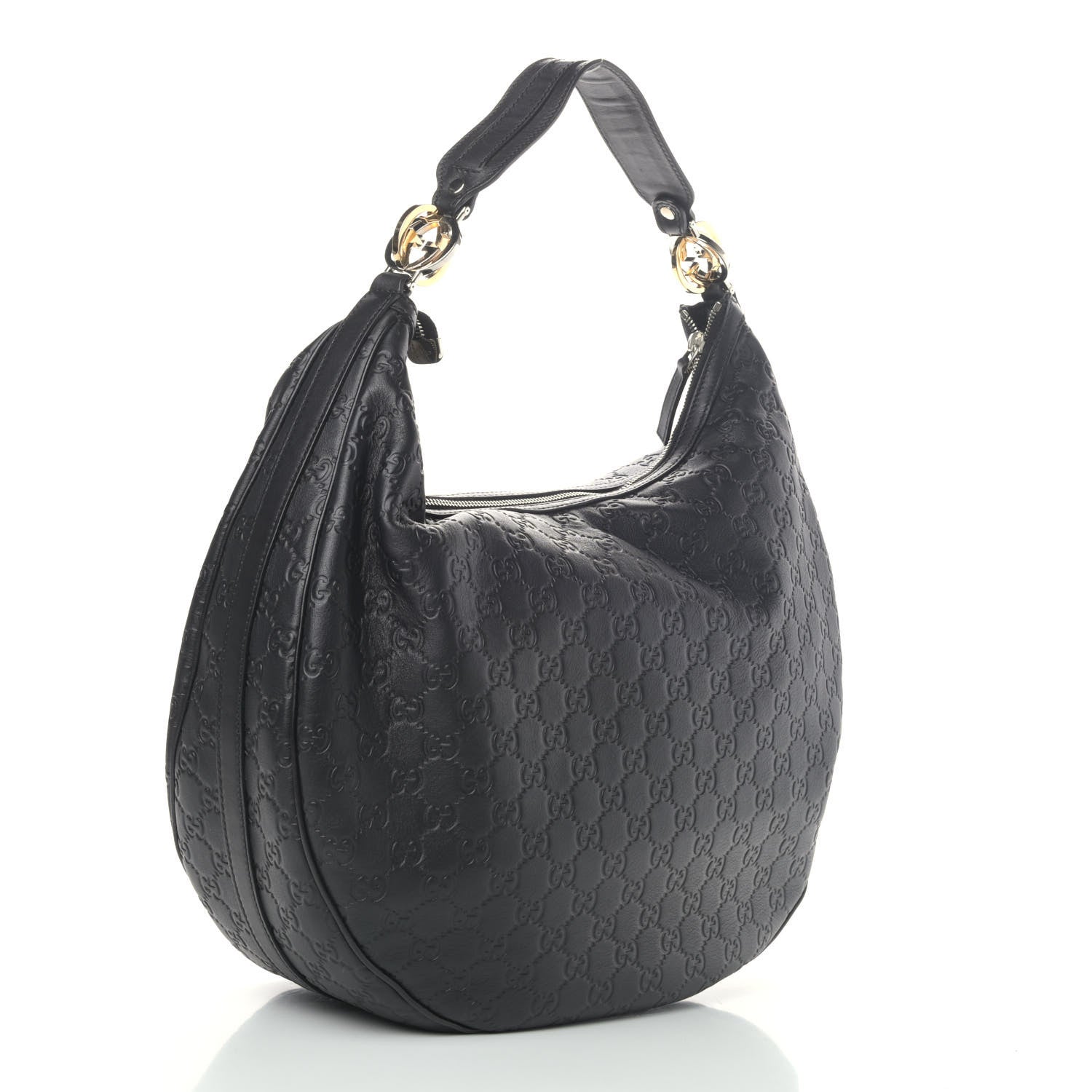 Gucci Guccissima Large GG Twins Hobo Black 2 of 4