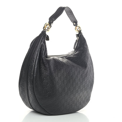 Gucci Guccissima Large GG Twins Hobo Black 2 of 4