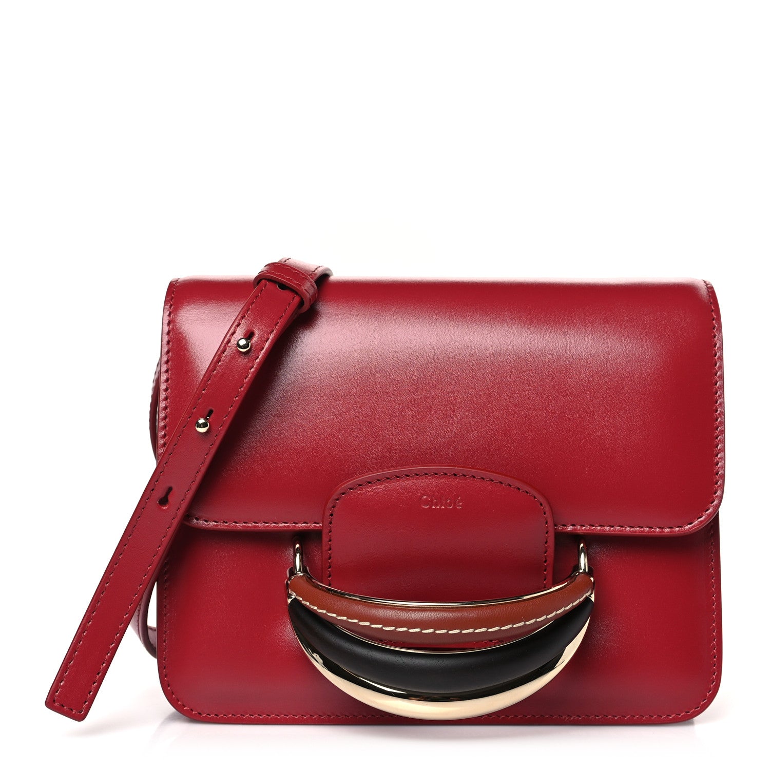 Chloe Calfskin Kattie Shoulder Bag Smoked Red 1 of 8