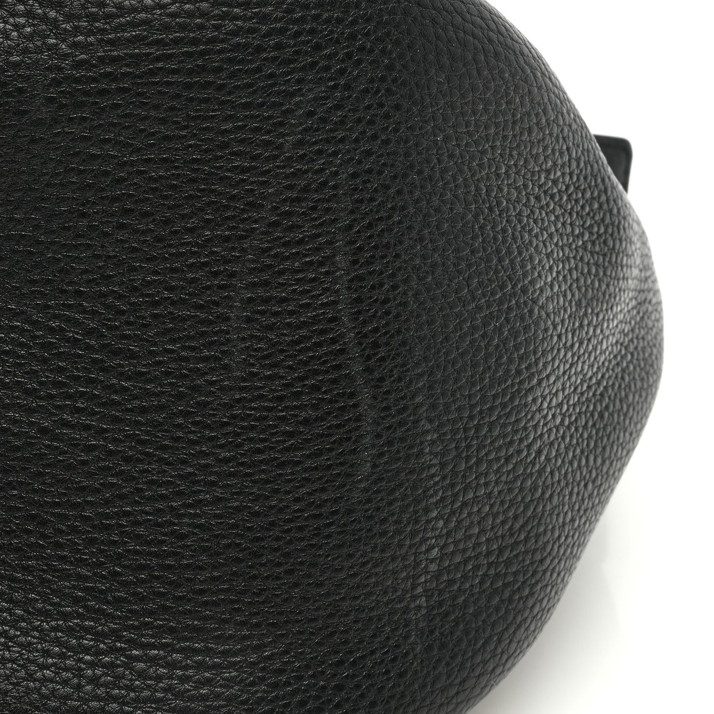 Grained Calfskin Large Slouchy Banana Bag Black