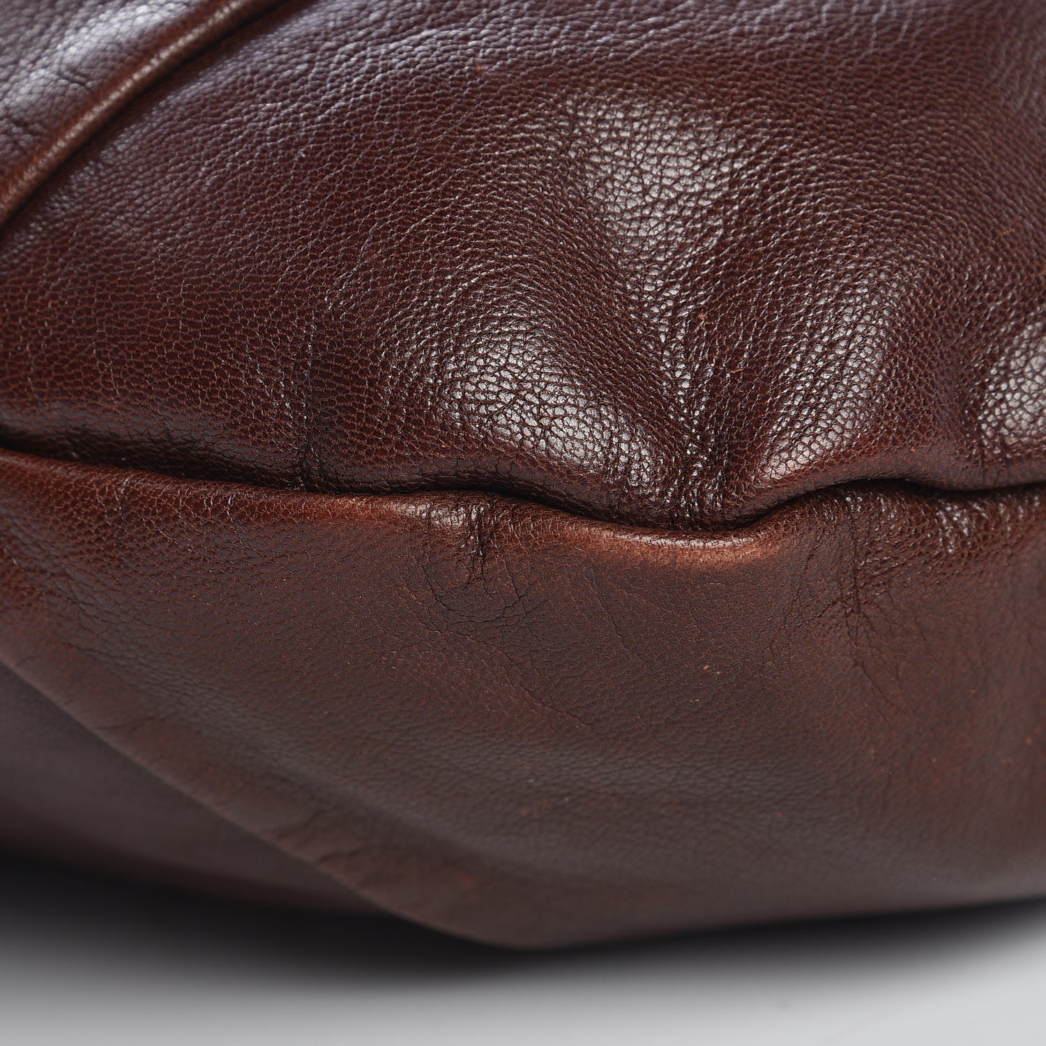 Saint Laurent Sheepskin Mombasa Horn Hobo Brown 9 of 12