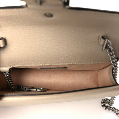 Gucci GG Supreme Monogram Textured Dollar Calfskin Super Mini Dionysus Shoulder Bag Beige Mystic White Oatmeal 5 of 9