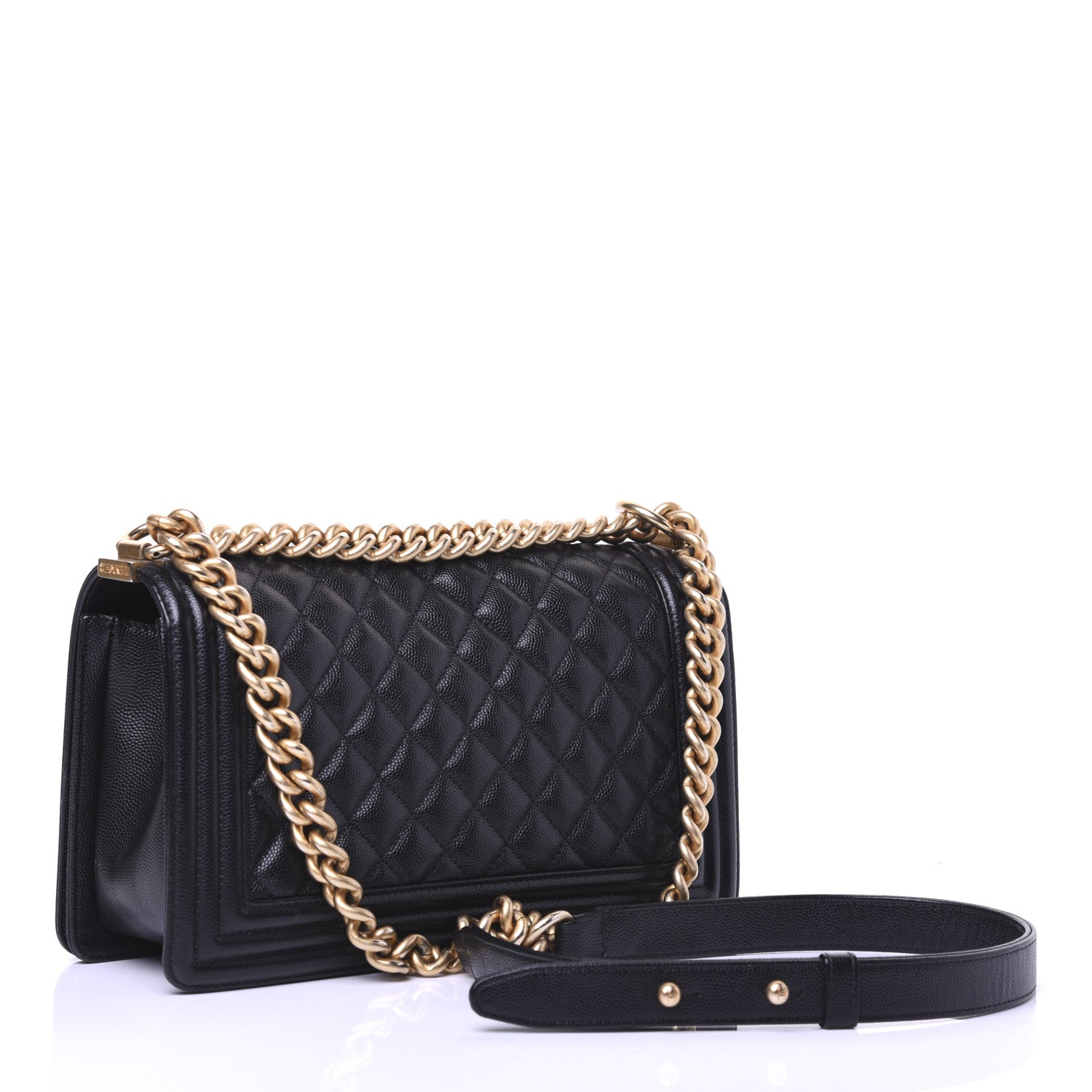 Chanel Caviar Quilted Medium Boy Flap Black 3 of 19