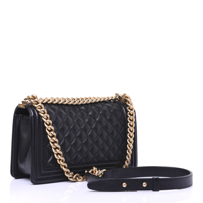 Chanel Caviar Quilted Medium Boy Flap Black 3 of 19