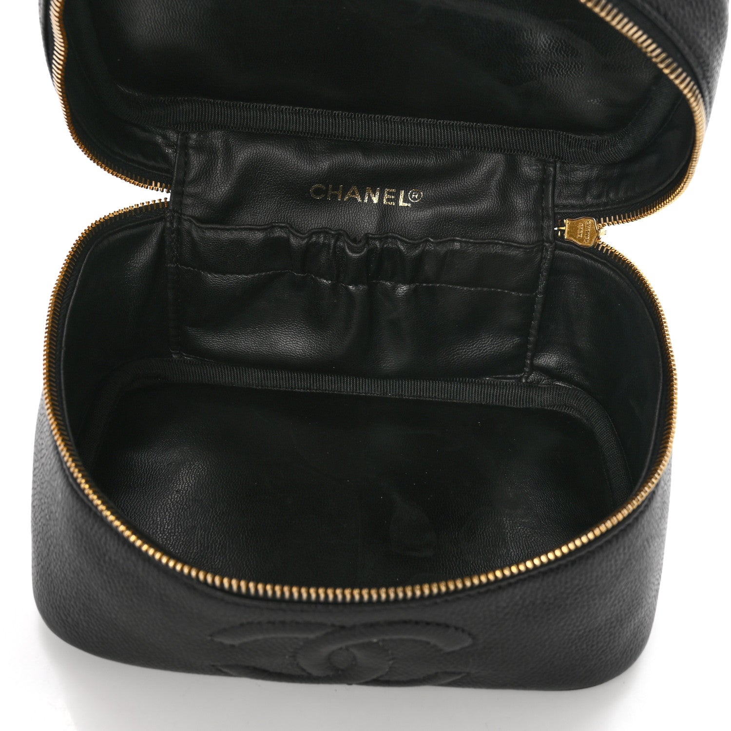 Chanel Caviar Vanity Cosmetic Case Black 4 of 6