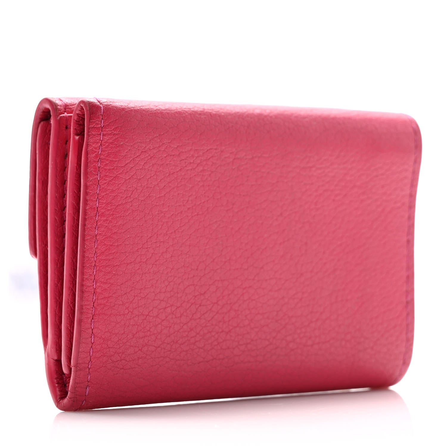 Louis Vuitton Soft Calfskin My Lockme Compact Wallet Fuchsia 3 of 7