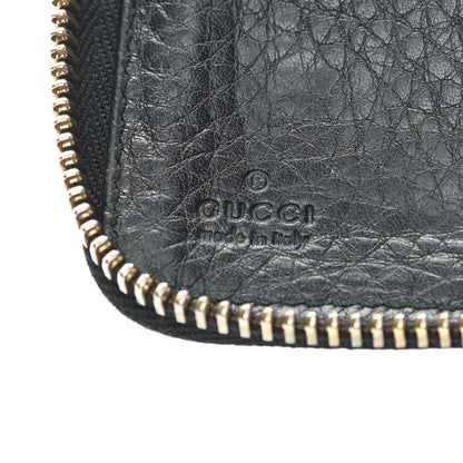 Gucci Pebbled Calfskin Soho Zip Around Wallet Black 6 of 9