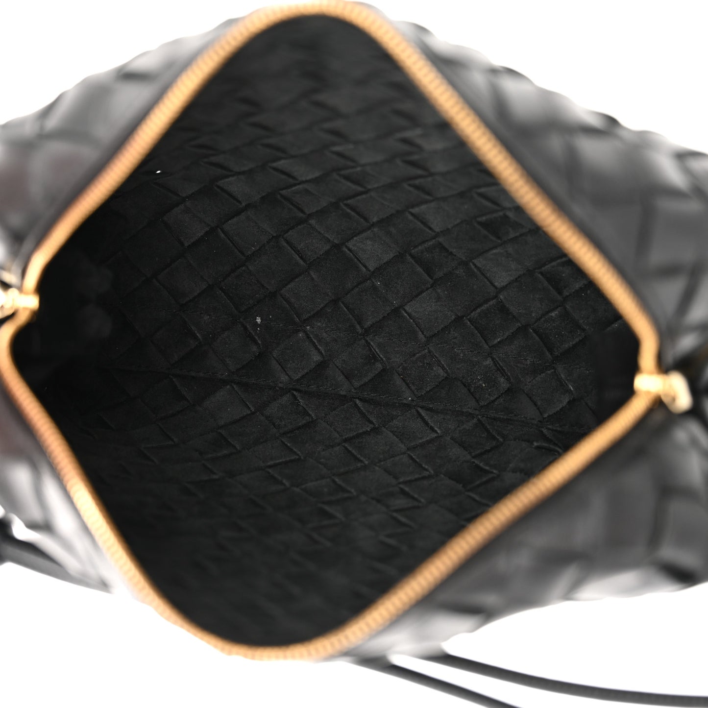 Nappa Intrecciato Small Loop Camera Bag Black