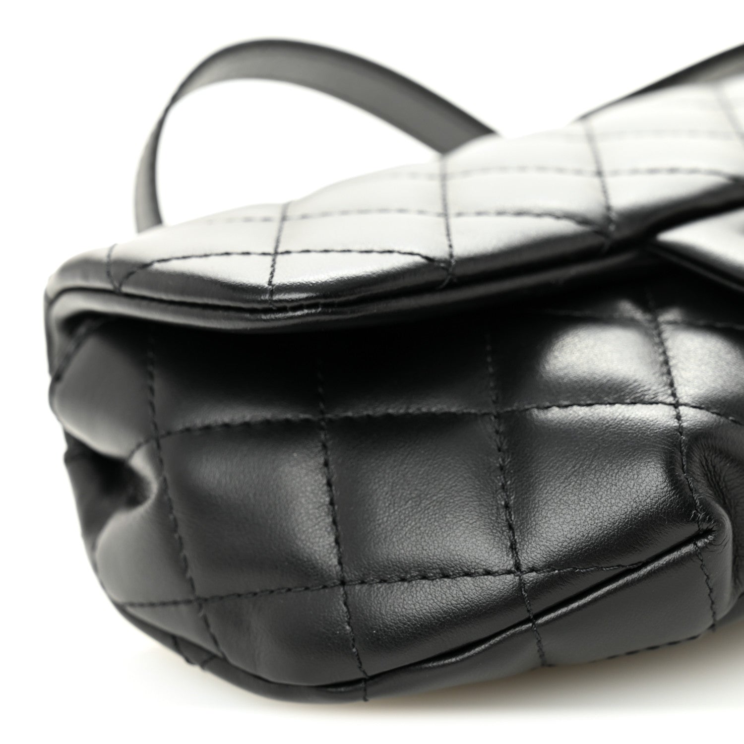 Chanel Calfskin Quilted CC Uniform Flap Belt Bag Black 9 of 10