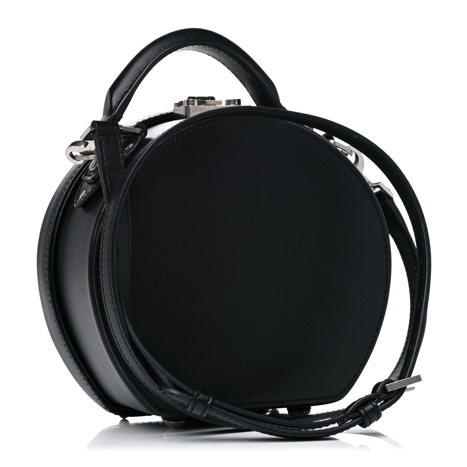 Saint Laurent Calfskin Small Mica Hat Box Black 2 of 11