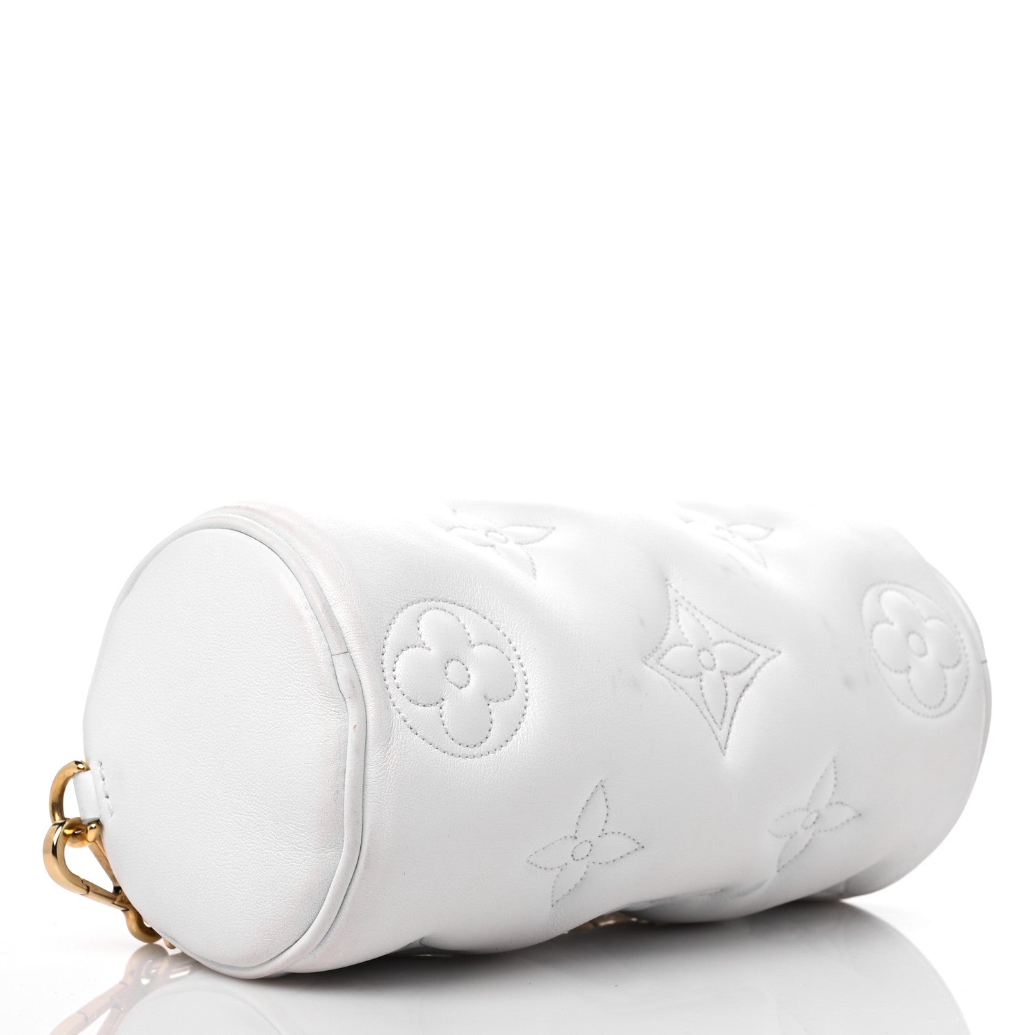Louis Vuitton Calfskin Bubblegram Papillon BB Snow White 4 of 13