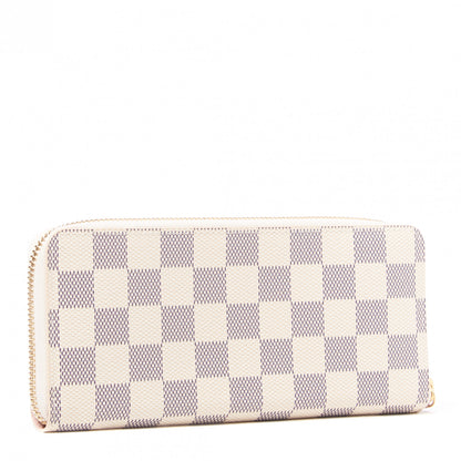Louis Vuitton Damier Azur Clemence Wallet Rose Ballerine 2 of 8