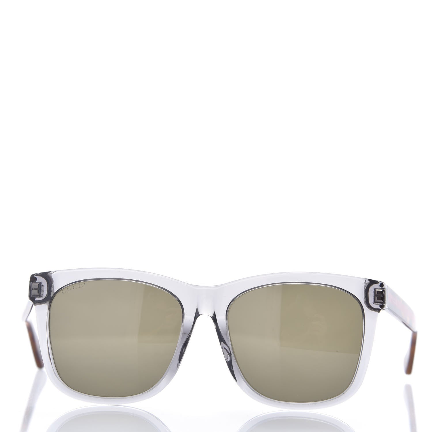 Gucci Acetate Square Frame Web Sunglasses GG0057SK Grey Havana 4 of 8