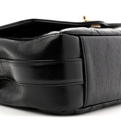 Chanel Crumpled Glazed Lambskin Quilted Mini Flap Black 9 of 11