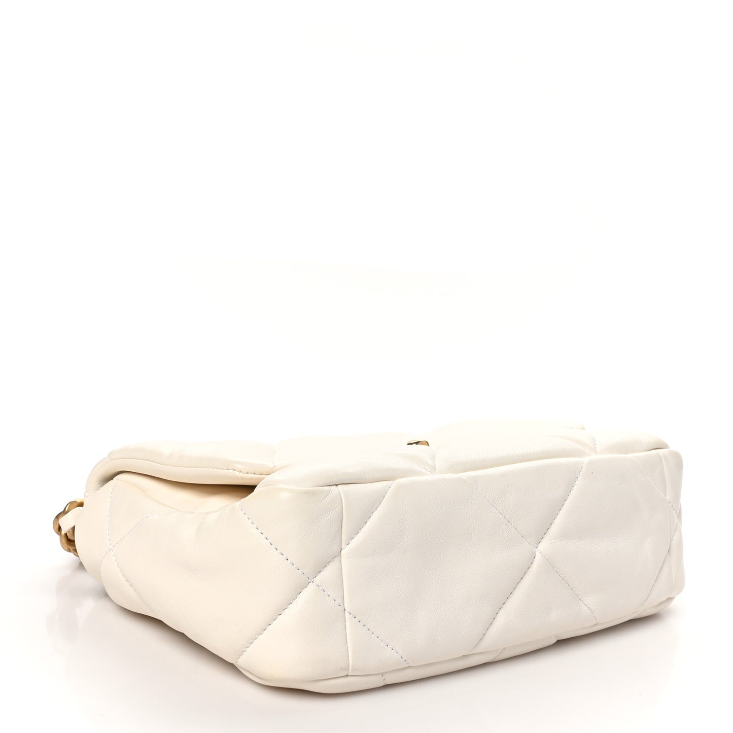 Lambskin Quilted Medium Chanel 19 Flap White