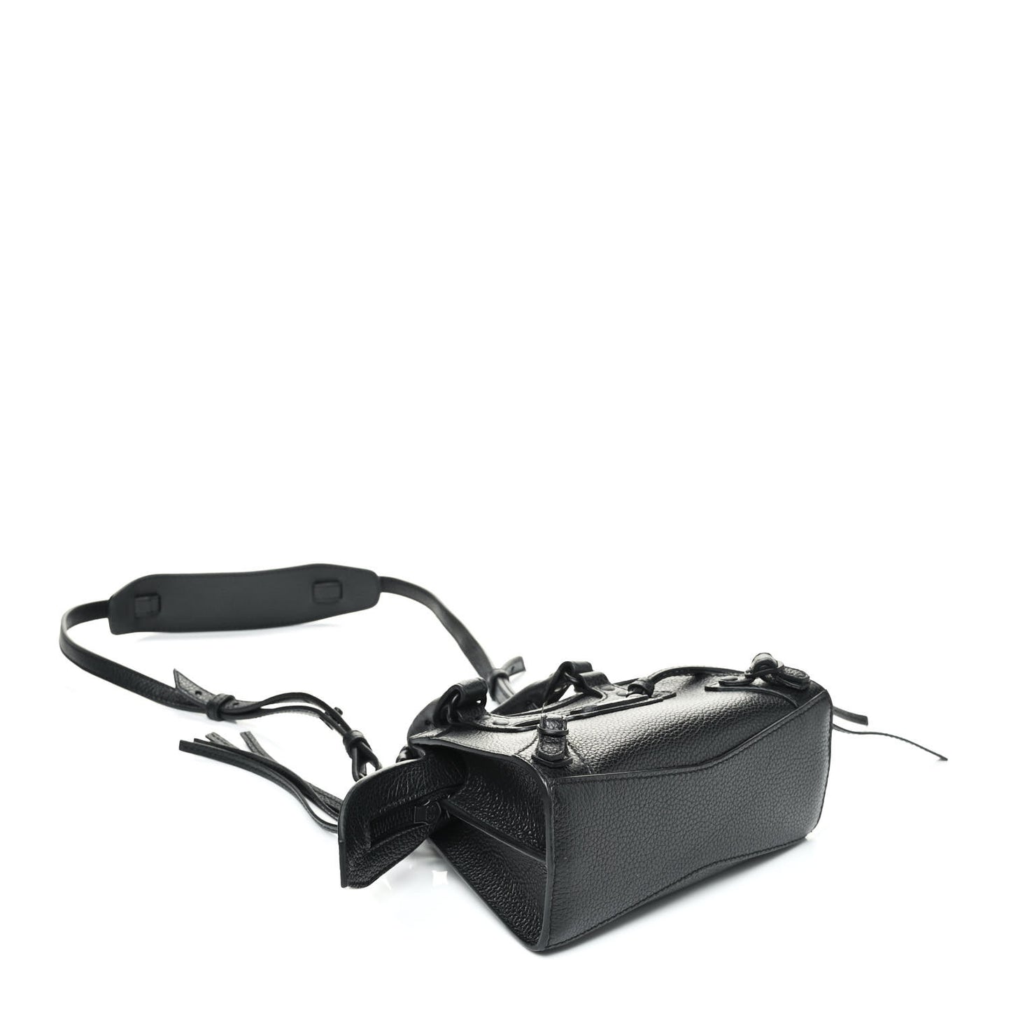 Grained Calfskin Neo Classic Black Hardware Nano City Crossbody Black