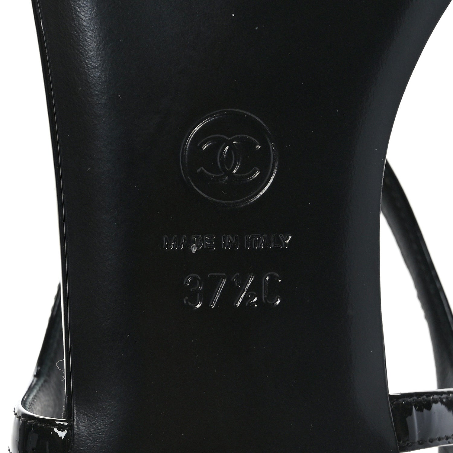 Chanel Lambskin Camellia Thong Sandals 37.5 Black 7 of 7