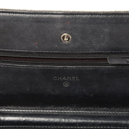 Chanel Lambskin Quilted Wallet On Chain WOC Black 17 of 24