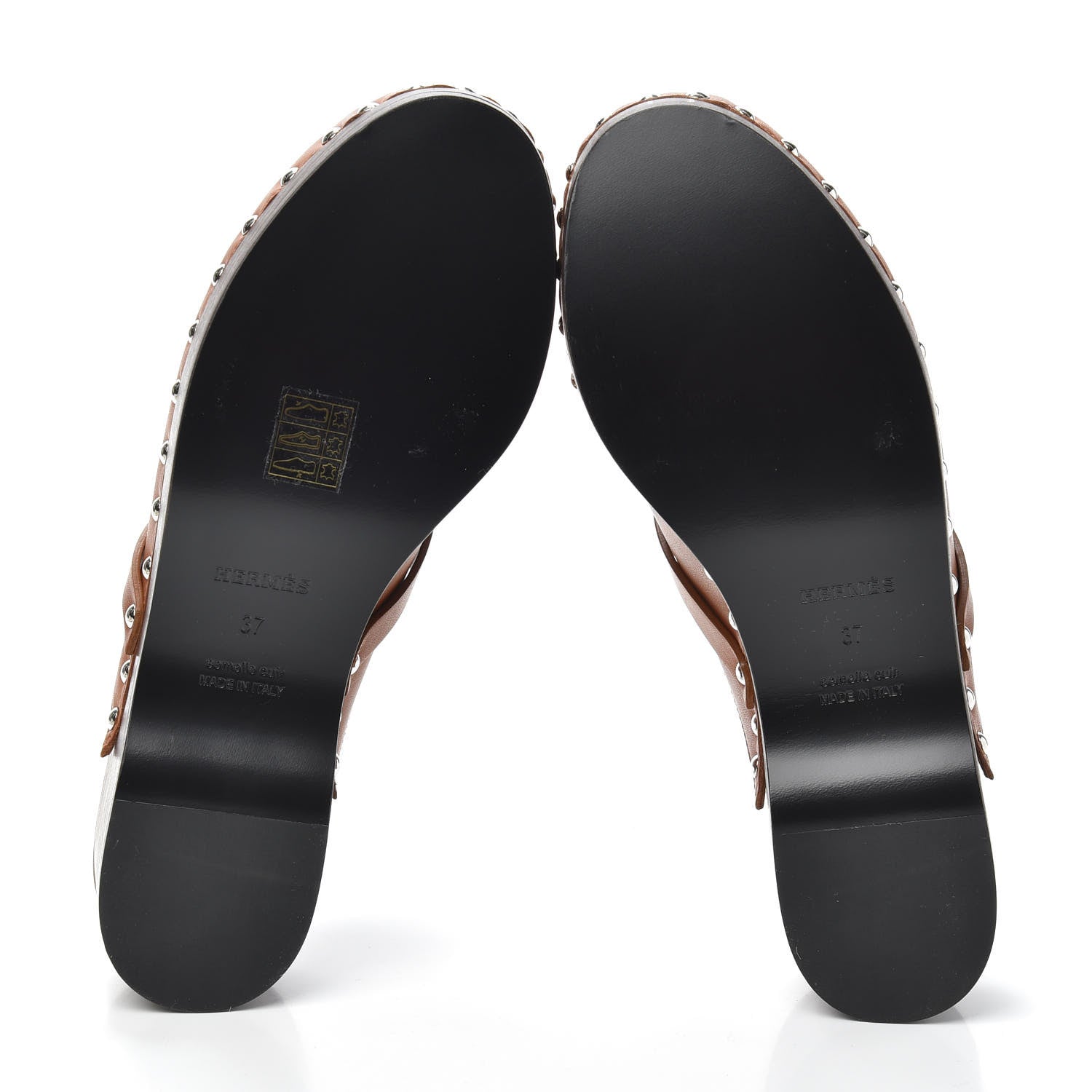 Hermes Heritage Calfskin Carlotta Mules 37 Naturel 7 of 7