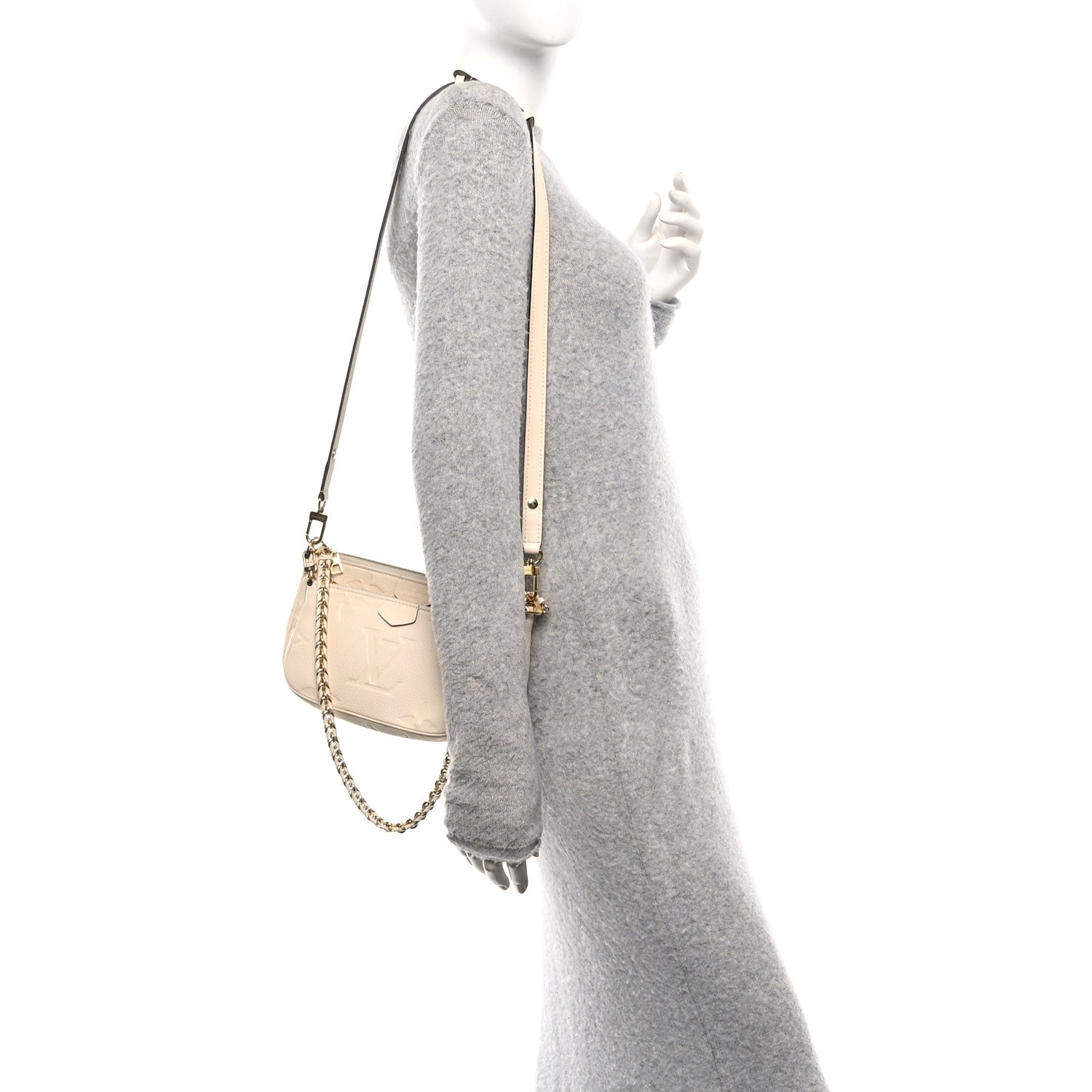 Louis Vuitton Empreinte Monogram Giant Multi Pochette Accessories Cream 2 of 9