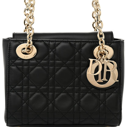 Christian Dior Lambskin Cannage Lady Dior Double Chain Bag Black 8 of 11