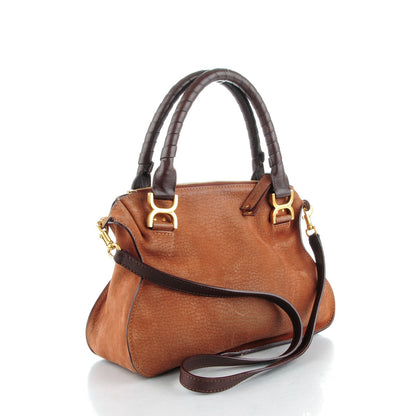 Chloe Nubuck Calfskin Medium Marcie Satchel Oak 3 of 9