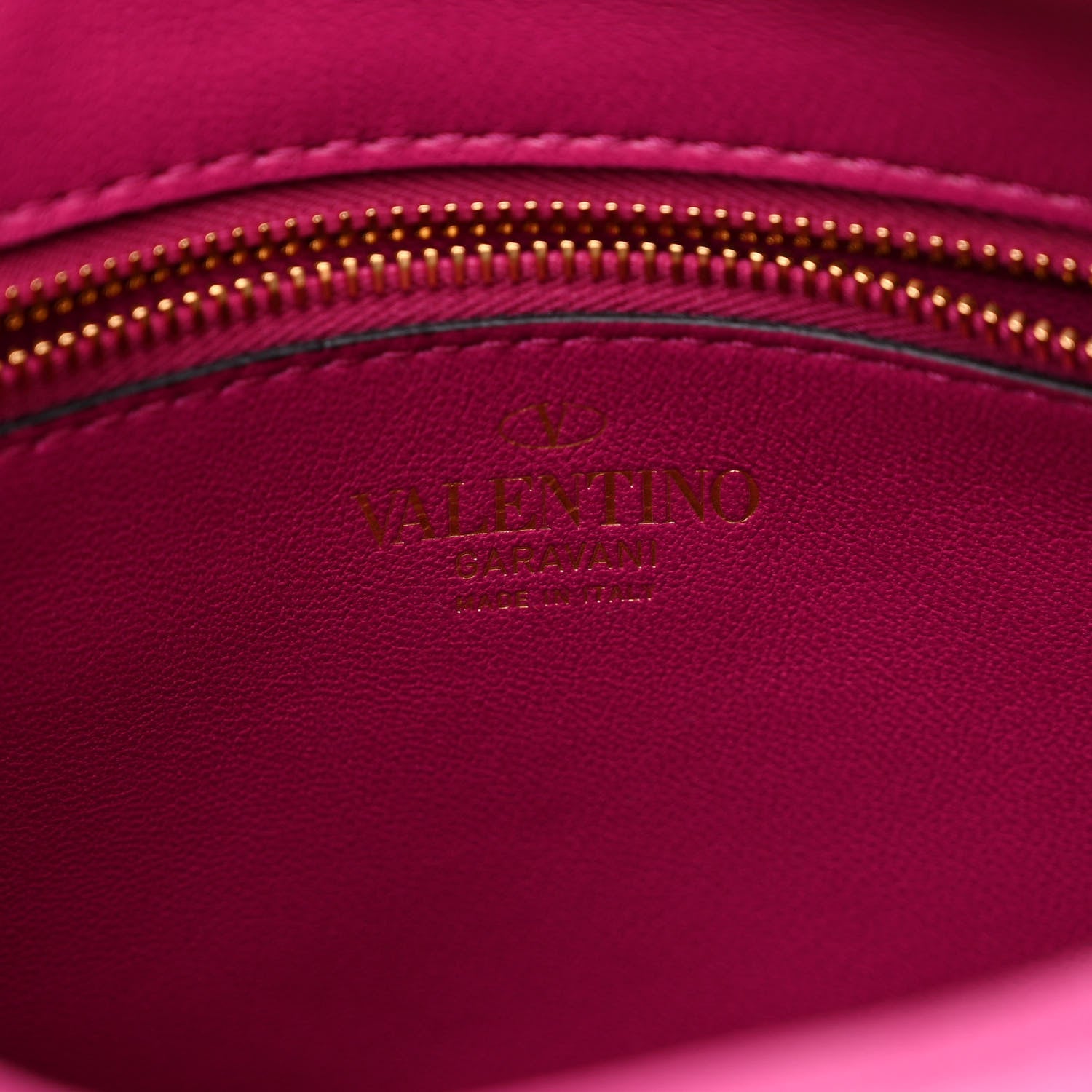 Valentino Garavani Calfskin Stud Sign Zip Hobo Rose Violet 6 of 10