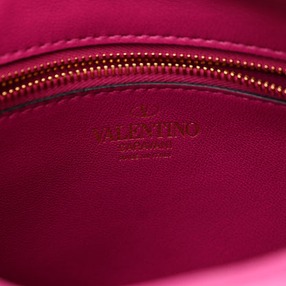 Valentino Garavani Calfskin Stud Sign Zip Hobo Rose Violet 6 of 10