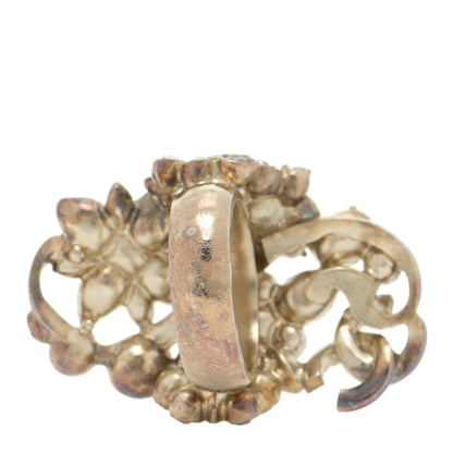 Chanel Crystal CC Cluster Ring 52 6 Gold Multicolor 3 of 5