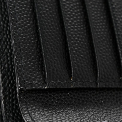 Saint Laurent Grain De Poudre Paris East West Wallet Black 8 of 9