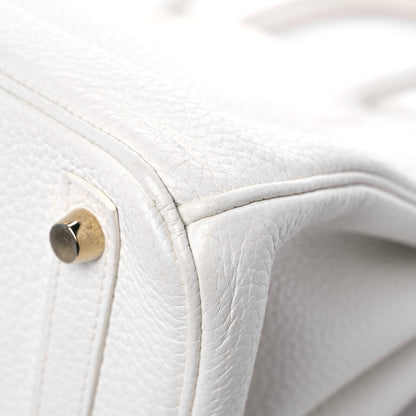 Hermes Taurillon Clemence Birkin 30 White 10 of 14