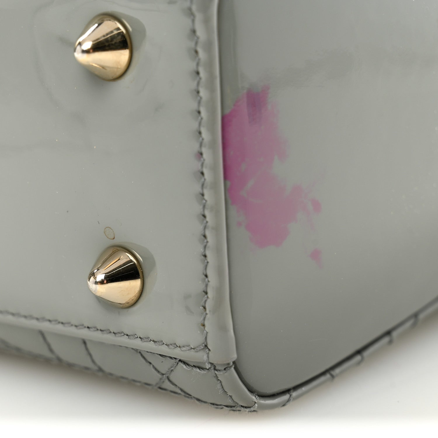 Christian Dior Patent Cannage Small Lady Dior Grey 13 of 13