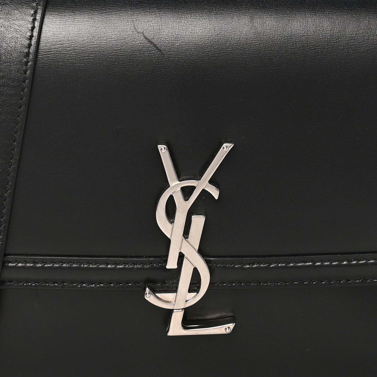 Box Calfskin Monogram Medium Solferino Satchel Black