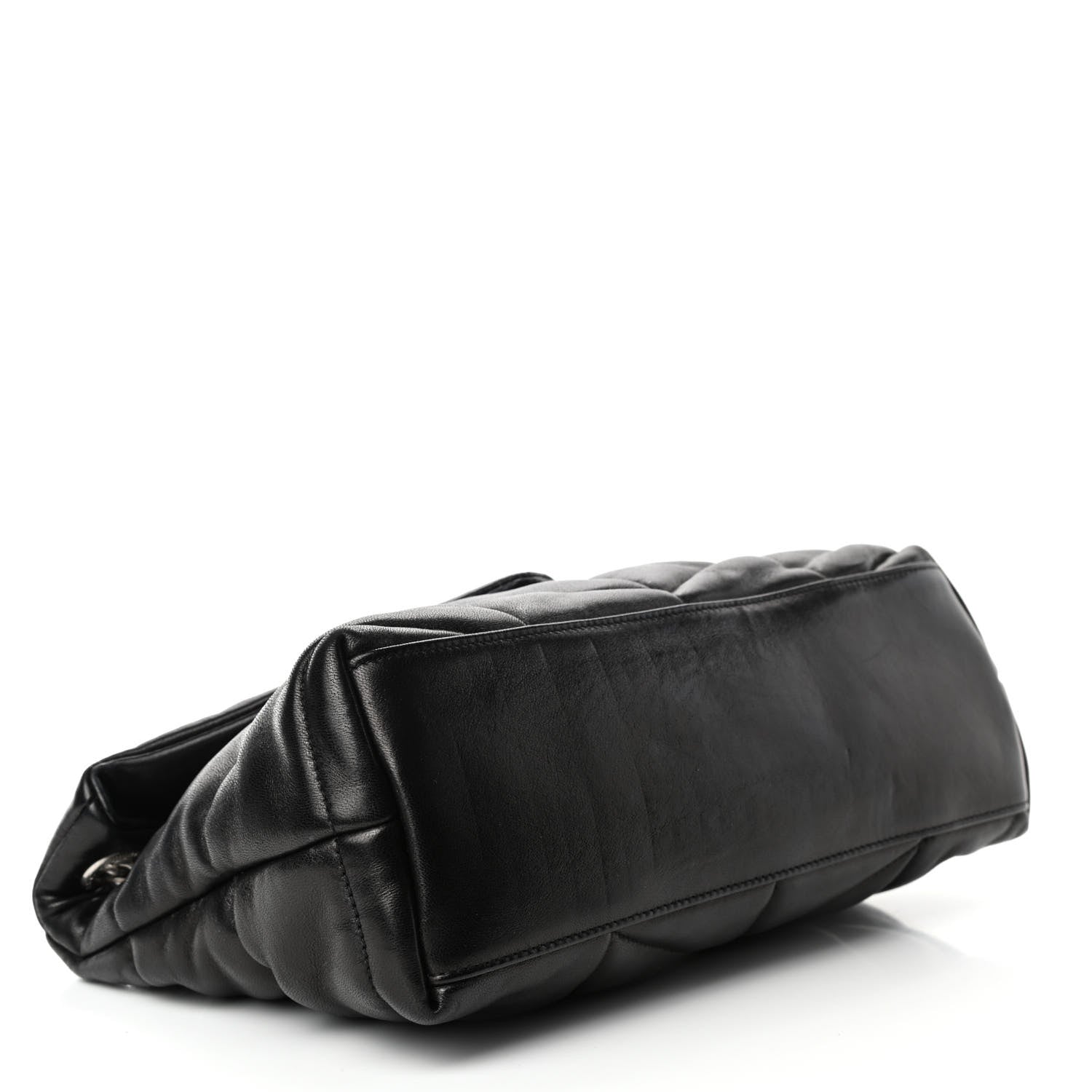 Saint Laurent Lambskin Quilted Small Loulou Puffer Monogram Chain Satchel Black 3 of 4