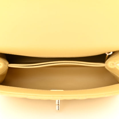 Chanel Caviar Quilted Mini Coco Handle Flap Yellow 5 of 11