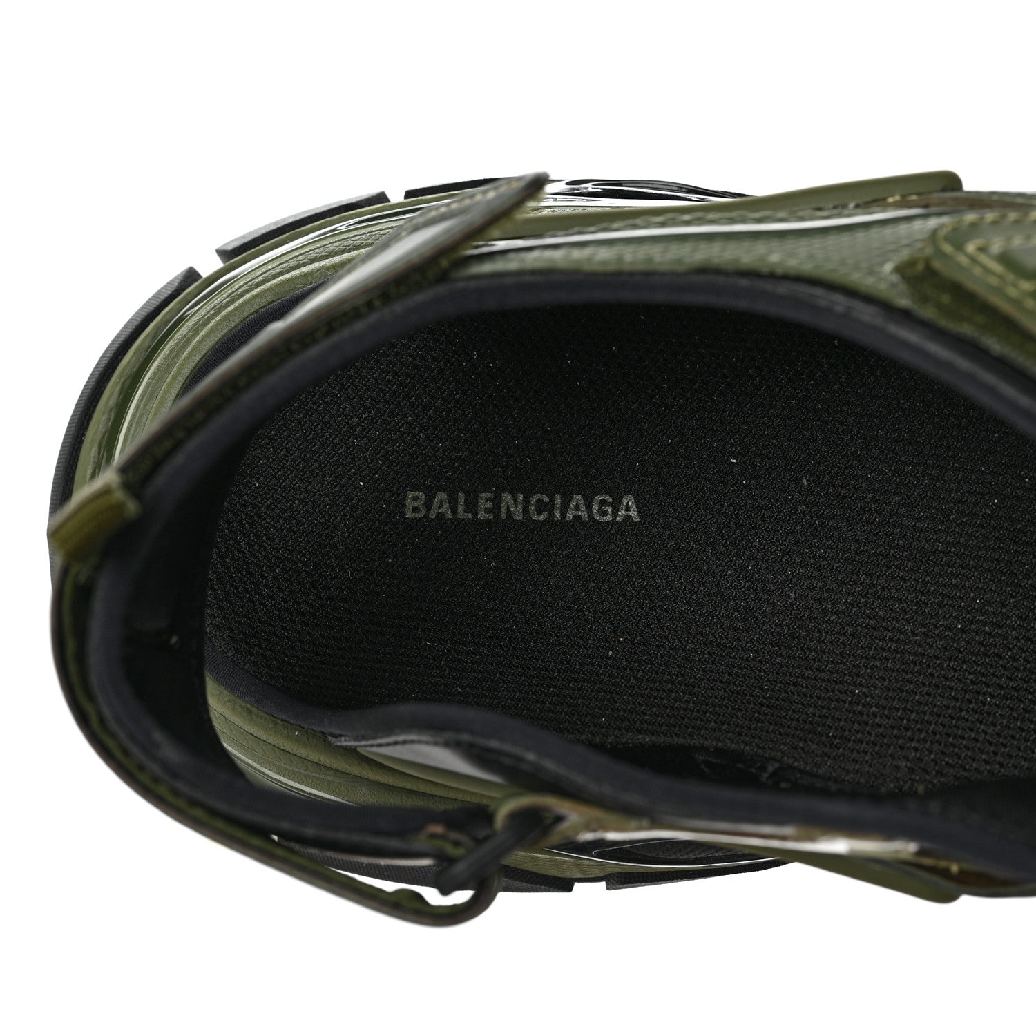Balenciaga Neoprene Rubber Mens Track Sandals 44 Dark Kaki 8 of 8