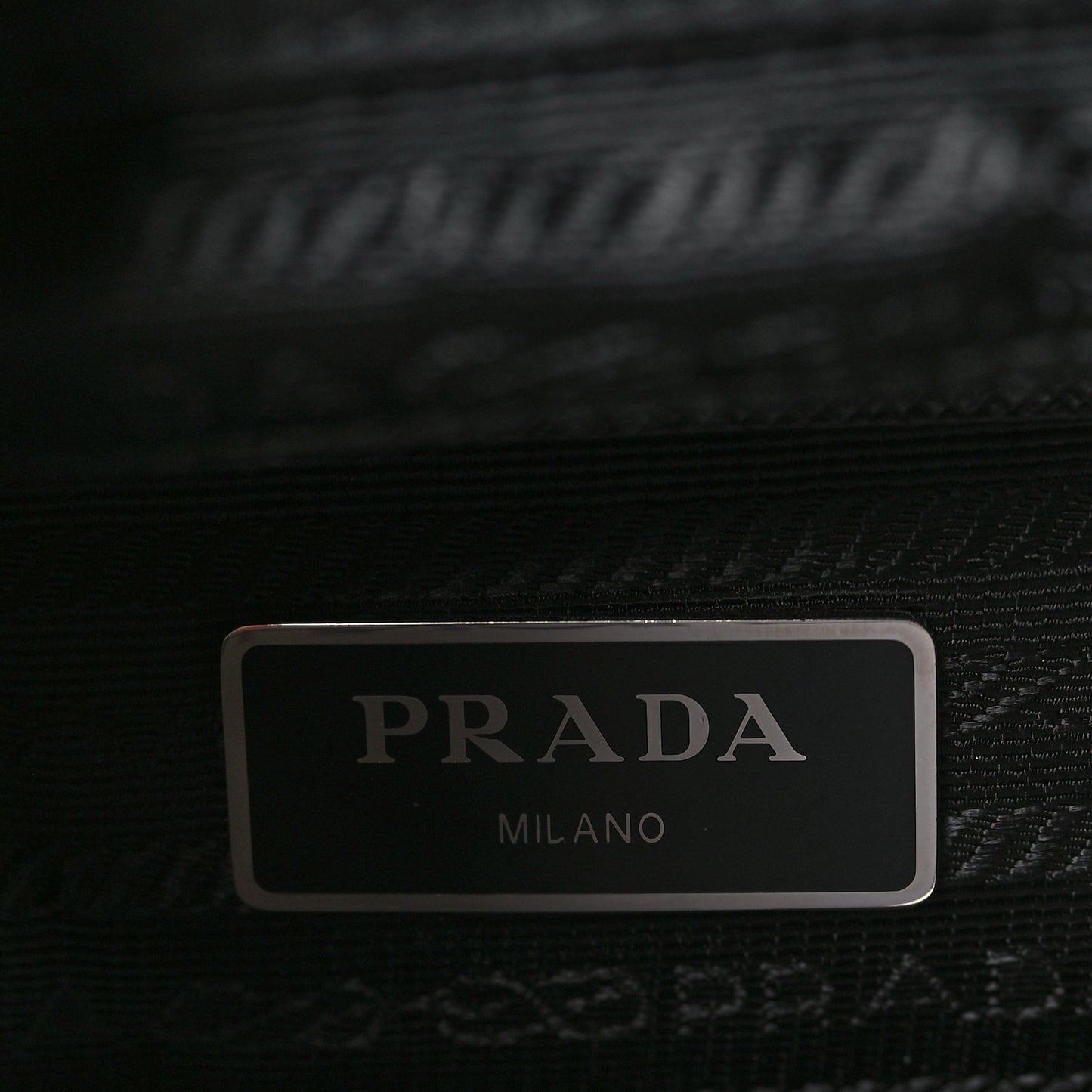 Tessuto Nylon Saffiano Small Backpack Black