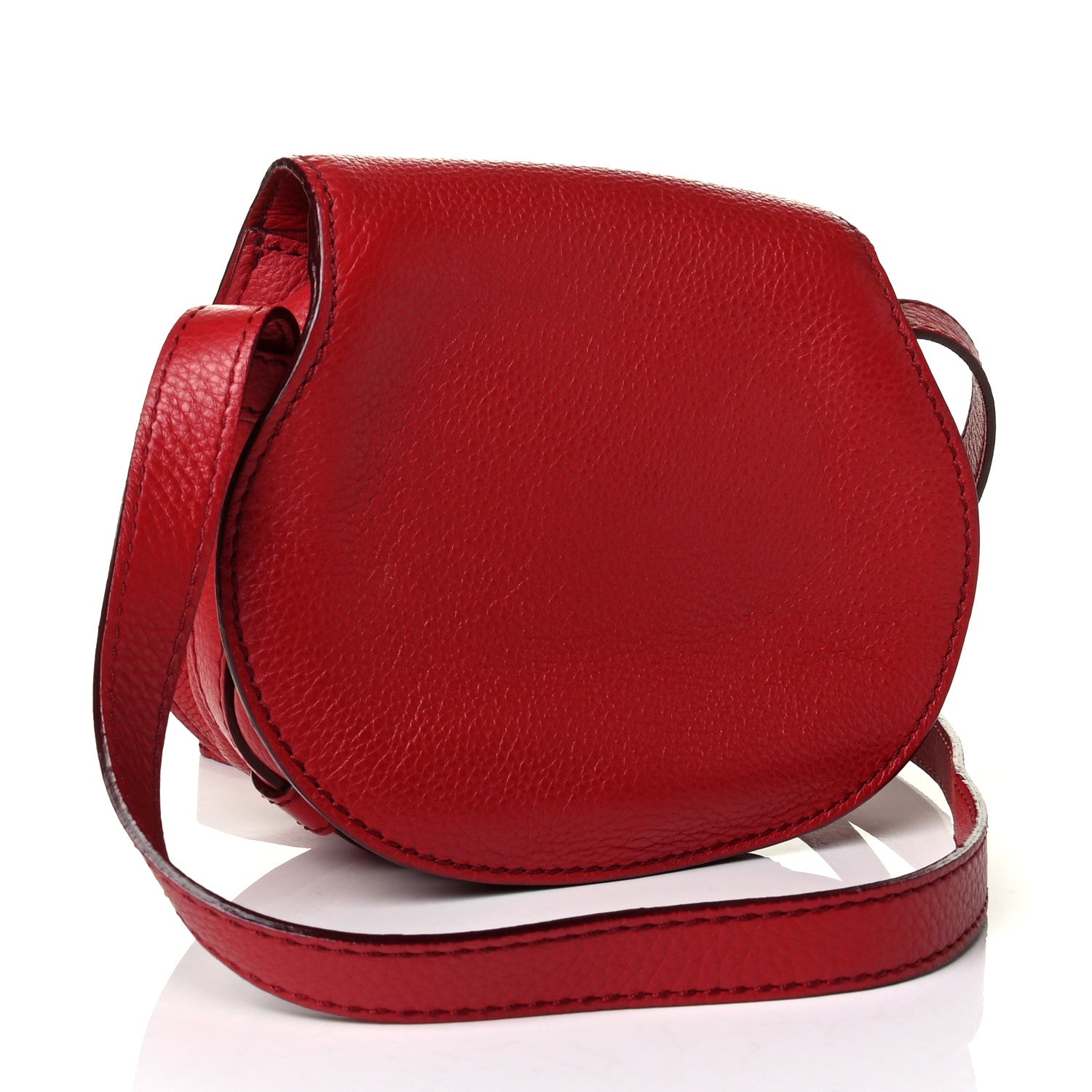 Chloe Calfskin Mini Marcie Round Crossbody Bag Red 2 of 7