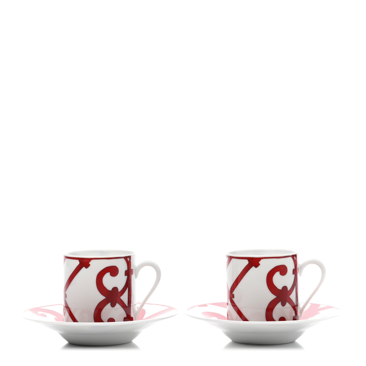 Porcelain Balcon du Guadalquivir Coffee Cup and Saucer Set of 2