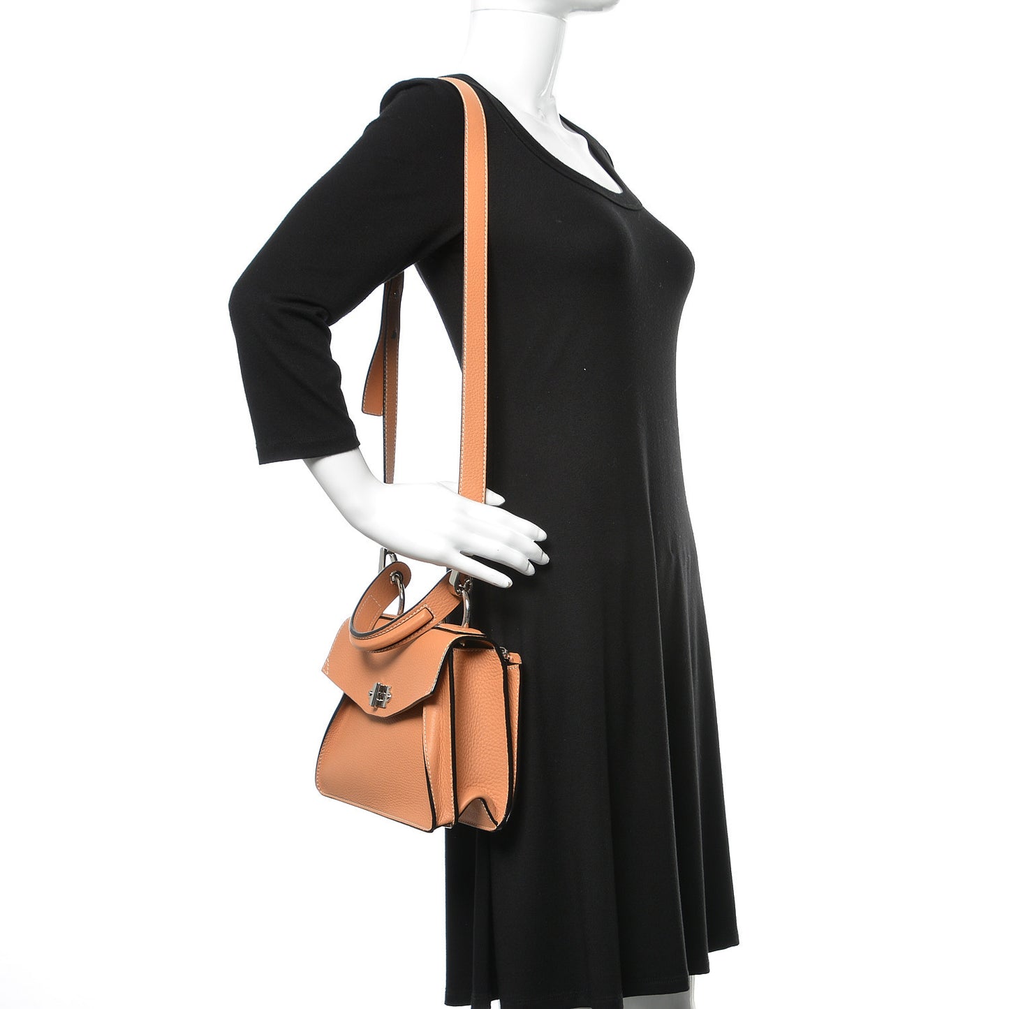 Calfskin Small Hava Top Handle Bag Wheat