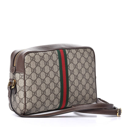 Gucci GG Supreme Monogram Web Small Ophidia Shoulder Bag Brown 4 of 7