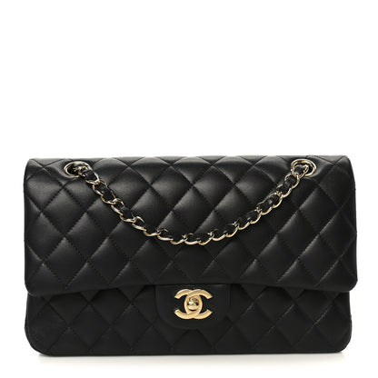 Chanel Lambskin Quilted Medium Double Flap Black 1 of 12