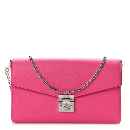 MCM Calfskin Large Patricia Wallet On Chain Pink 1 of 9